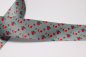 Preview: Satinband Blumen - Hoodieband - graublau - 25 mm